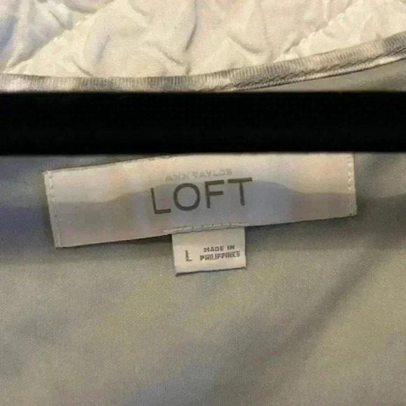 Anne Taylor  Loft Dress with Ruffled Sleeve with Sage Green Pattern - Picture 5 of 5